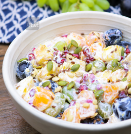 Fruit Salad with a honey orange yogurt dressing Recipe